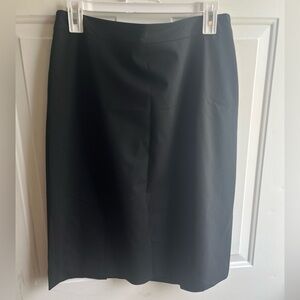 LAFAYETTE 148 New York $298 Black Virgin Wool Classic Pencil Skirt Size 12 EUC‎